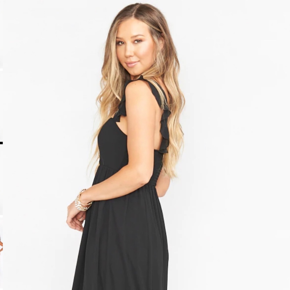 Show Me Your Mumu June Black Size Small Chiffon Bridesmaids Dress $198 Maternity - Picture 4 of 12